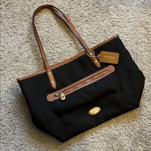 Coach Black and Brown Tote Bag